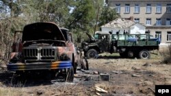 Знищена військова техніка в Іловайську. Вересень 2014 року