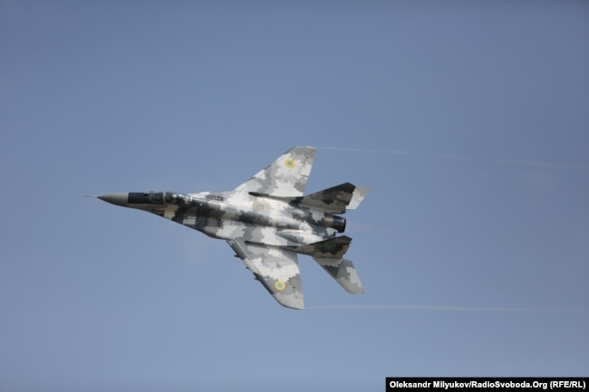 Një avion MiG-29 i forcave ajrore ukrainase.