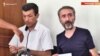 Armenia - Artur Movsisyan (R) and his lawyer Arayik Papikian at a court hearing, 7 August, 2017. 