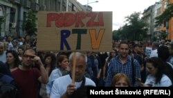 Protest #podrziRTV u Novom Sadu 13. juna