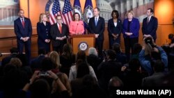 House Speaker Nancy Pelosi announces trial "managers" in the impeachment trial against President Donald Trump.