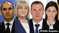 (Left to right) Tsvetan Tsvetanov, Tsetska Tsacheva, Krasimir Parvanov, and Vanya Koleva were all forced to resign senior Bulgarian government positions after being implicated in a corruption scandal. (combination file photo)