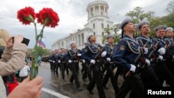 Воена парада во градот Севастопол.