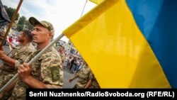 Під час Маршу захисників України, 24 серпня 2020 року