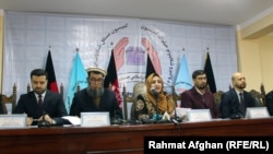 اعضای کمیسیون شکایات انتخاباتی افغانستان در جریان کنفرانس خبری در کابل. Jan.21.2020