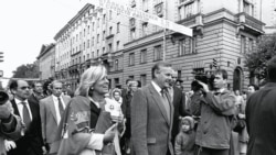 Владимир Путин (слева) и Анатолий Собчак (справа), сентябрь 1992 года