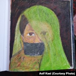 له کورونا وايرسه د ځان ژغورلو لپاره يوې جينۍ ماسک اغوستی: اصف کاسی
