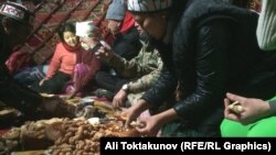 Памирцы зарезали барана, приготовили боорсоки и другие национальные блюда специально для экспедиции из Кыргызстана.