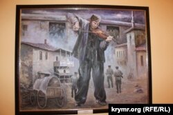 Ukraine -- картина на выставке о депортации, Бахчисарай 15May2014