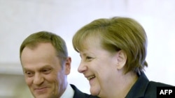 Дональд Туск и Ангела Меркель