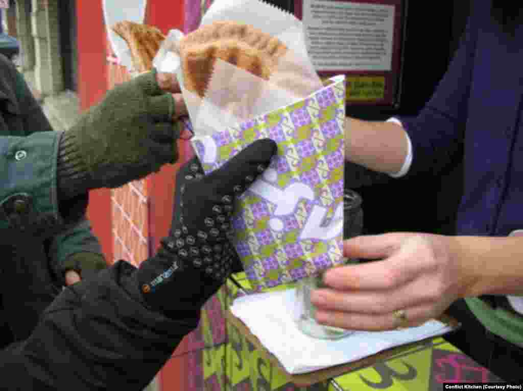 Conflict Kitchen&#39;s main Afghan food offering, the &quot;bolani&quot;