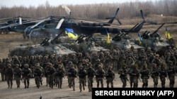 Українські військові на полігоні в Житомирській області, 21 листопада 2018 року