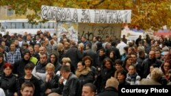 Protest protiv hapšenja Slavoljuba Jovića