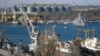 Вид на портовый зерновой терминал компании «Авлита» в Северной бухте Севастополя
