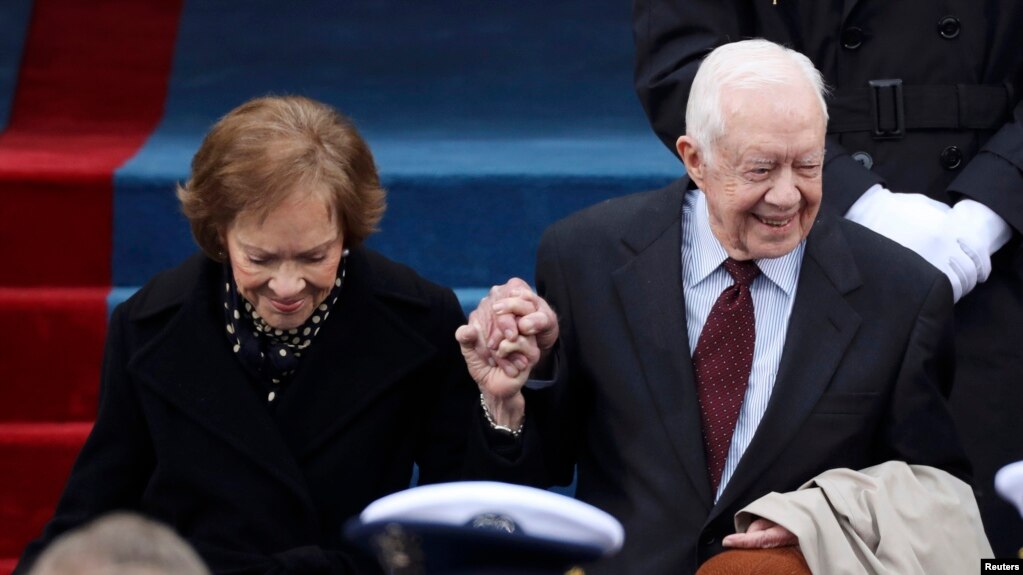 Джимми Картер с супругой Розалин на инаугурации президента США в январе 2017 года