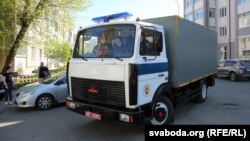 Машына для перавозкі арыштаваных у Беларусі. Архіўнае фота