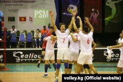 Волейбол боюнча Кыргызстандын курама командасы 2019-жылы Азиянын аймактык (борбордук зона) чемпиону болгон. 2017-жылдагы сүрөт.