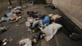 UKRAINE – Lifeless bodies of men, some with their hands tied behind their backs, lie on the ground in Bucha, Ukraine, April 3, 2022