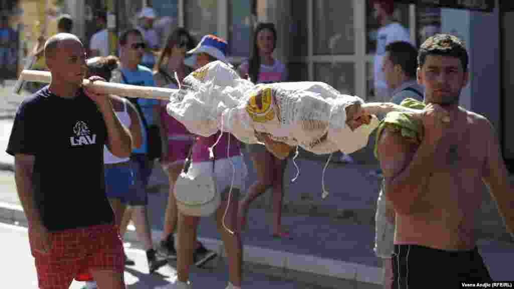 Food -- especially grilled or roasted pork and lamb -- is an important part of the festival.