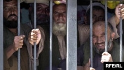 Prisoners at the Pul-e Charkhi prison outside Kabul