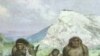 Фрагмент картины Зденека Буриана «Неандертальцы на охоте» (музей «Антропос», Брно).