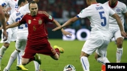 Матч Чили - Испания на чемпионате мира по футболу, Рио-де-Жанейро, 18 июня 2014 года.