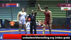 Роман Ким жаштар арасындагы Азия чемпиондугунда коло байге үчүн беттеште. 16.07.2017-ж. Тайчунг. Кытай Тайбэйи. 
