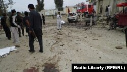 The aftermath of the blast in Khost.