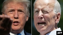 Doi rivali, președintele SUA Donald Trump și contracandidatul său democrat, Joe Biden