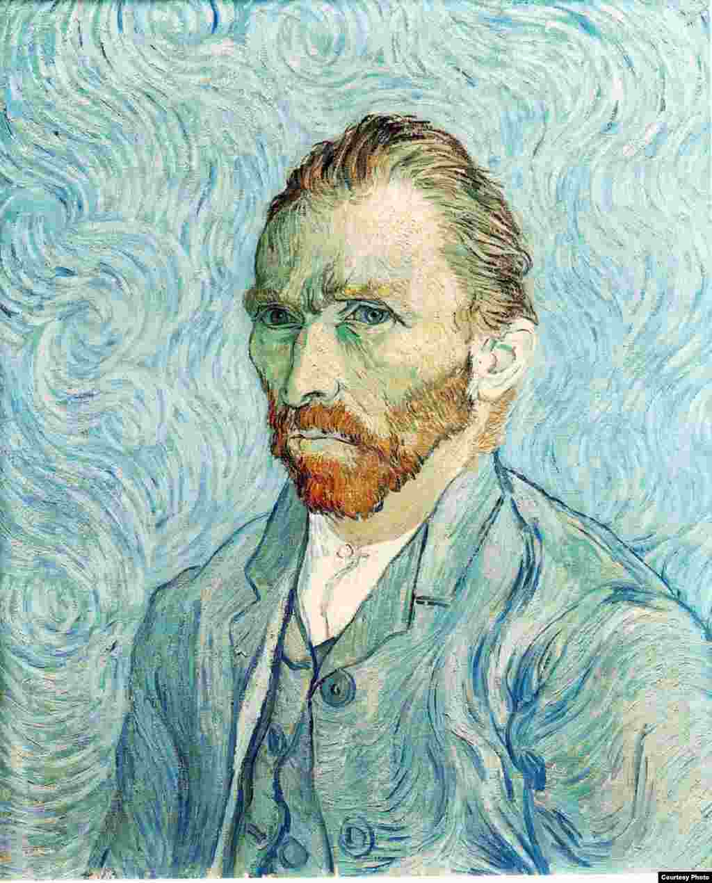 This iconic self-portrait by Vincent Van Gogh, in the Musee d&#39;Orsay in Paris, dates to 1889.