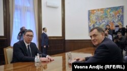 Predsjedavajući Predsjedništva BiH Milorad Dodik i predsjednik Srbije Aleksandar Vučić