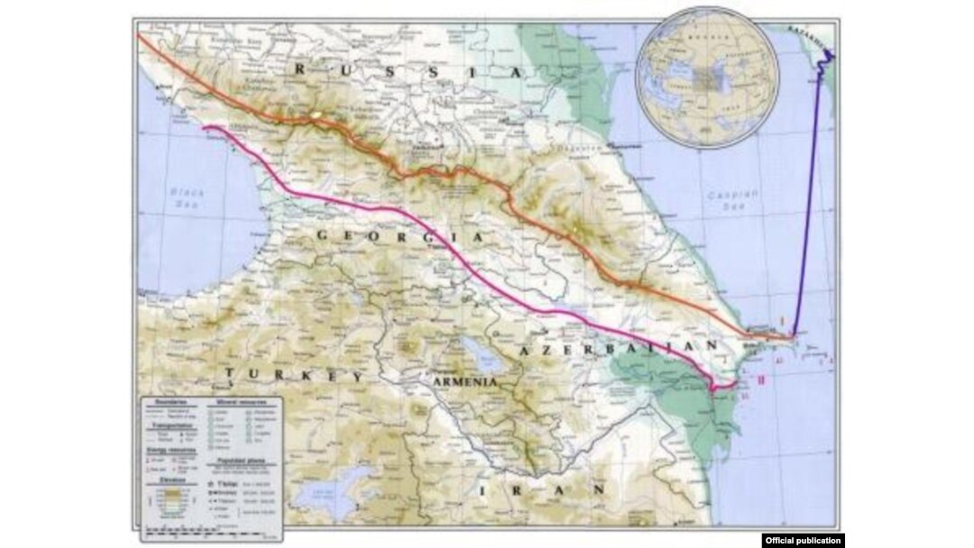 Azərbaycan Milli Elmlər Akademiyası Coğrafiya İnstitutnun yaydığı xəritə