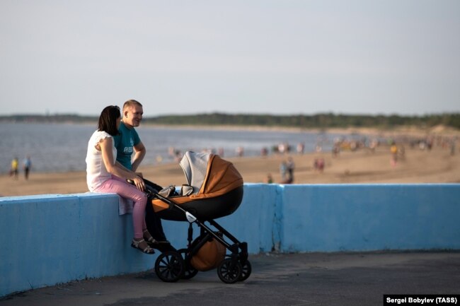 Pe țărmul Mării Albe, la Severodvinsk