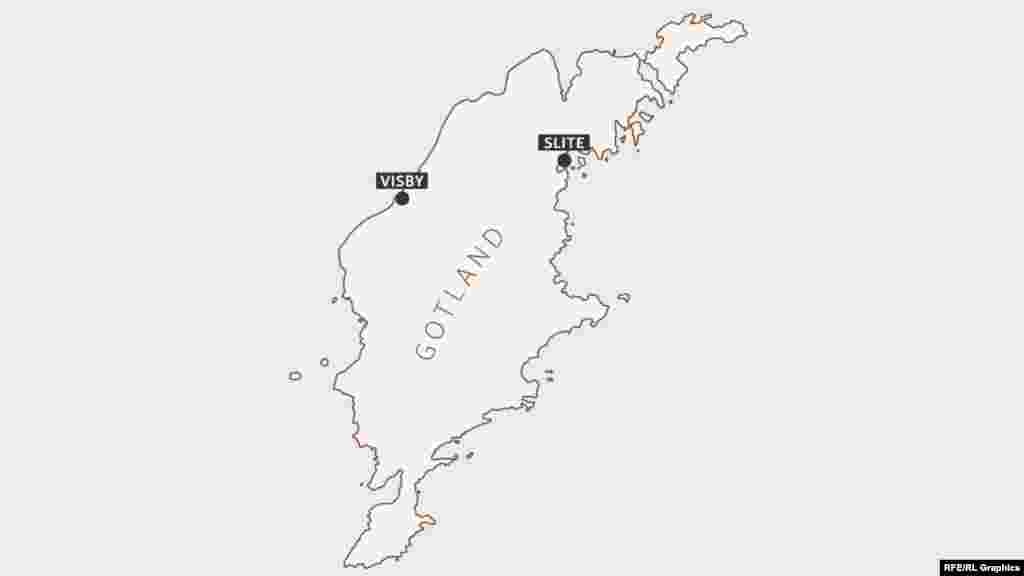 Карта шведского острова Готланд&nbsp;