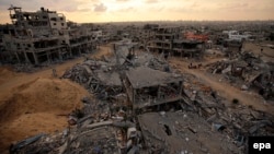 Գազա քաղաքի Ալ-Շա-աֆ արվարձանի ավերված տները, Գազայի հատված, 12-ը հոկտեմբերի, 2014թ․