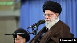 Iran's Supreme Leader Ayatollah Ali Khamenei has called on EU countries to offer Tehran guarantees that they can still fulfil their promises under the nuclear accord. (file photo)