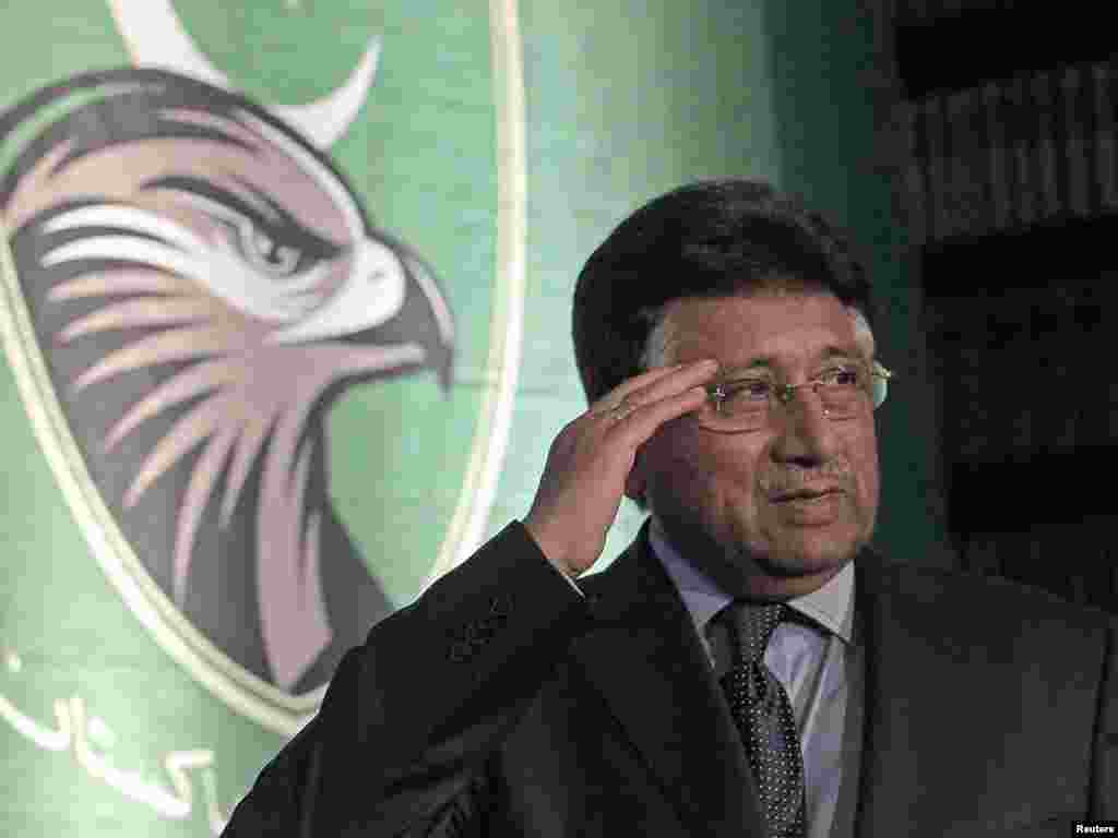 Pakistan's former general-cum-president, Pervez Musharraf, launches the All Pakistan Muslim League political party from exile in London on October 1, one day after he warned that a coup might be brewing in his homeland. Photo by Luke MacGregor for Reuters