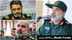 The commander of IRGC’s regional HQ in the southeast of Iran “Qods”, Mohammad Karami and his under command provincial deputies Amanollah Garshasbi (Sistan & Baluchestan), and Hossein Maroufi (Kerman).
