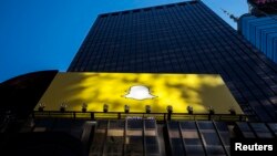 Реклама Snapchat в Нью-Йорке.