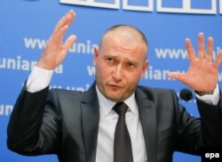 Șeful grupării Pravîi Sektor Dmitro Iaroș.