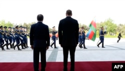 Президент Франции Франсуа Олланд и президент Азербайджана Ильхам Алиев