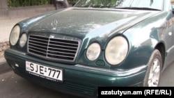 Armenia -- A car with Georgian license plates in Yerevan, 26August 2010.