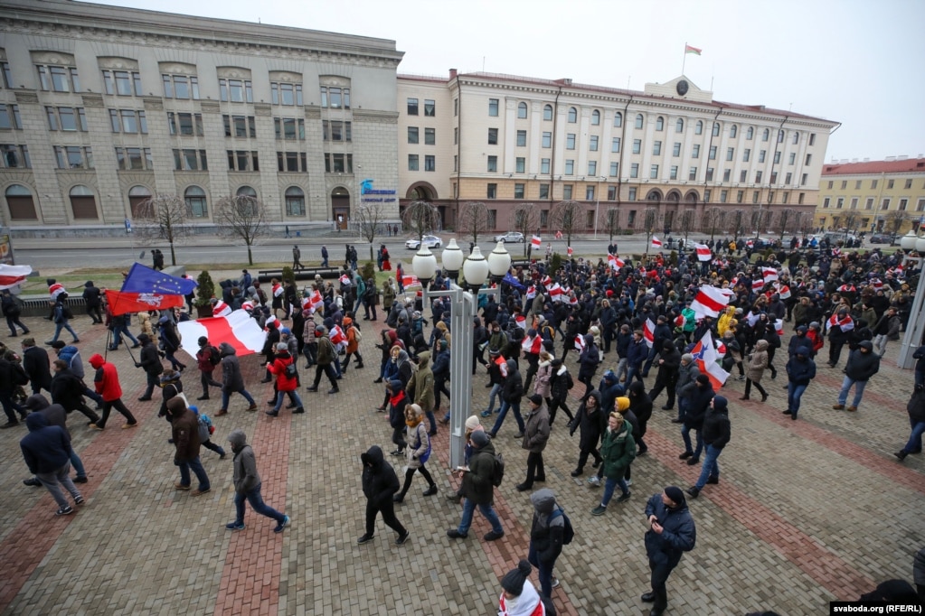 Протести у Мінську проти інтеграції з Росією (фото, відео, прямий ефір)