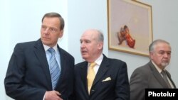 Armenia -- The U.S., French and Russian co-chairs of the OSCE Minsk Group pictured before meeting President Serzh Sarkisian in Yerevan, 29 March 2010.