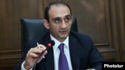 Armenia - Vartan Harutiunian, head of the State Revenue Committee, speaks at an Armenian parliament committee meeting in Yerevan, 27Jun2017.