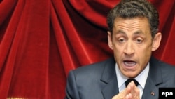 President Nicolas Sarkozy (in file photo) reportedly collapsed while jogging.