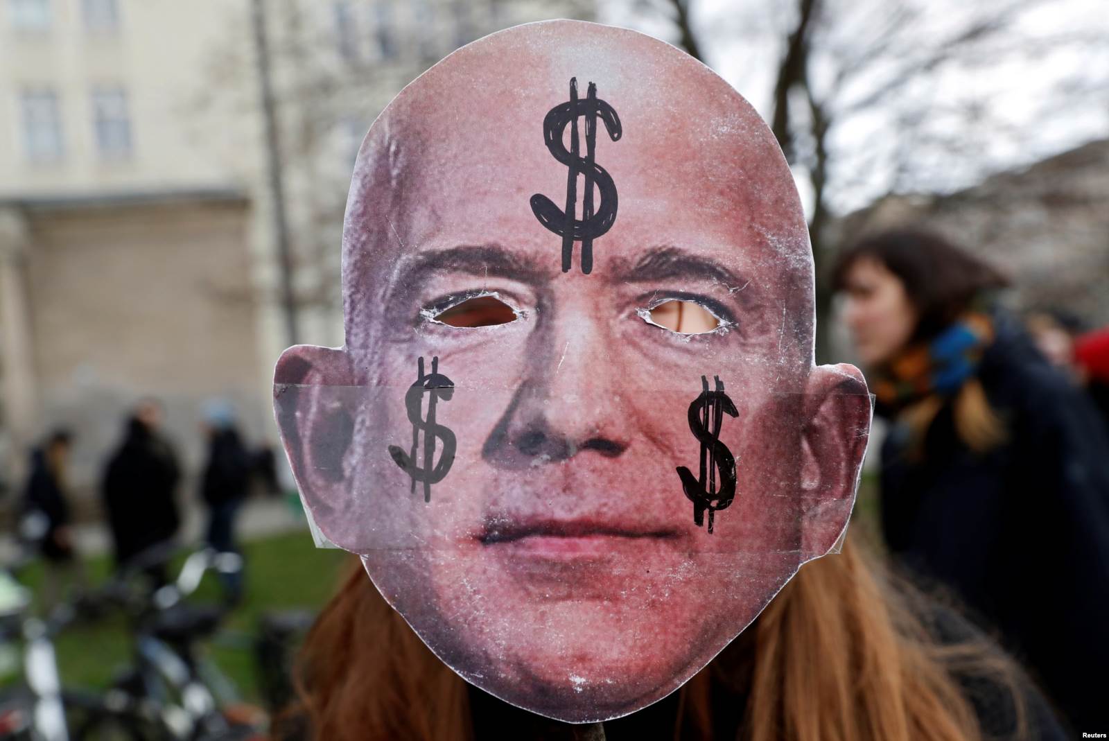 Protesti protiv otvaranja nove Amazonove poslovnice u Berlinu, februar 2020.