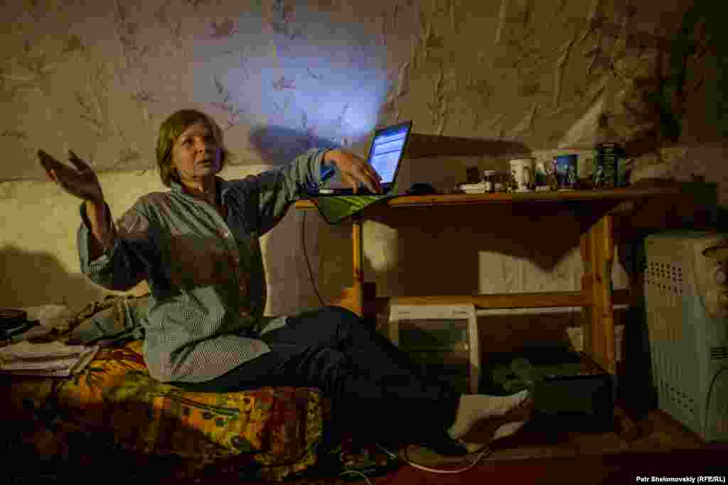 Irina Smirnova is one of the private residents who has been told to leave her home by church authorities as they reclaim the island's property. Her apartment at the Winter Hotel has no electricity or running water.