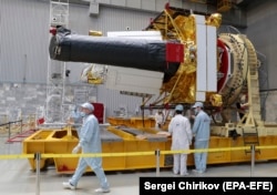 The Spektr-RG telescope equipment at Khimki in April