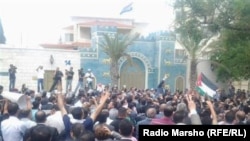 Jordan --In front of the Iraqi Embassy in Amman-May, 2013-protesting the betting of Jordanian citizens by Iraqi deplomatic staff